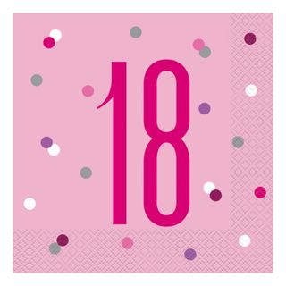 Servetter 18 Rosa