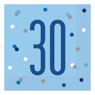 Servietter 30 Lyseblå Prikket
