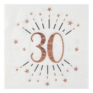 Servietter 30 Sparkling Rosaguld