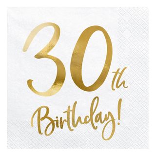 Servietter 30th Birthday