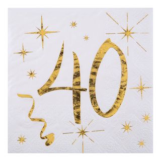 Kaffeservietter 40 Guld