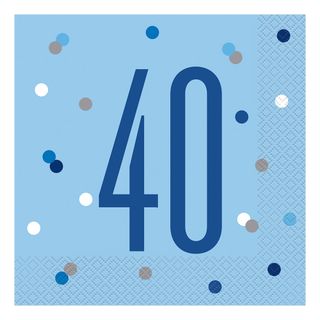Servietter 40 Lyseblå Prikket