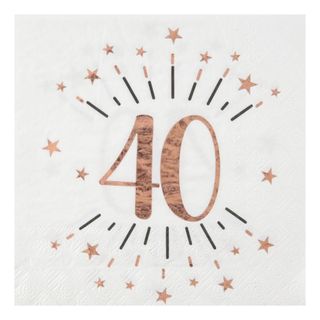 Servietter 40 Sparkling Rosaguld