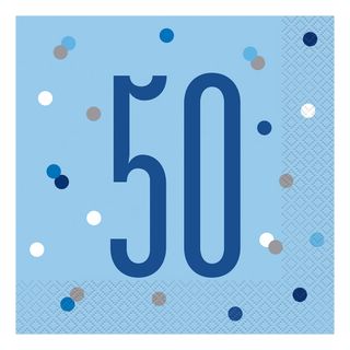 Servietter 50 Lyseblå Prikket