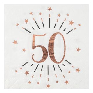 Servietter 50 Sparkling Rosaguld