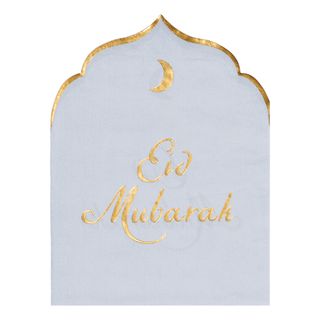 Servietter Eid Mubarak Lyseblå