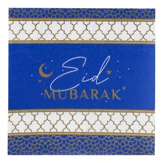 Servietter Eid Mubarak Navy