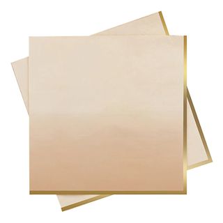 Servietter Guld/Fersken Ombre