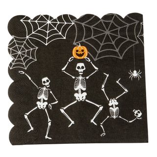 Servietter Halloween Skelet