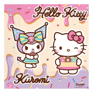Servietter Hello Kitty & Kuromi