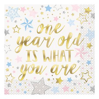 Servietter One Year Stjerner Twinkle