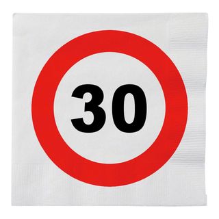 Servietter Trafikskilt 30