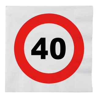 Servietter Trafikskilt 40