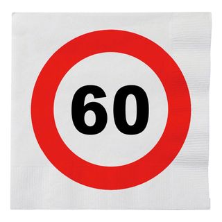 Servietter Trafikskilt 60