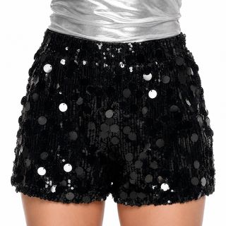 Shorts med Paljetter Svart