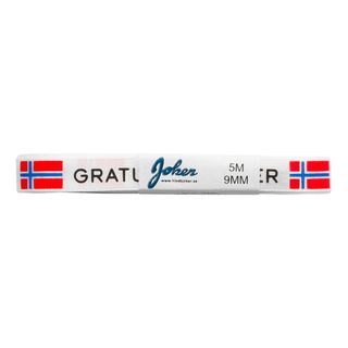 Silkebånd "Gratulerer" Norske Flag