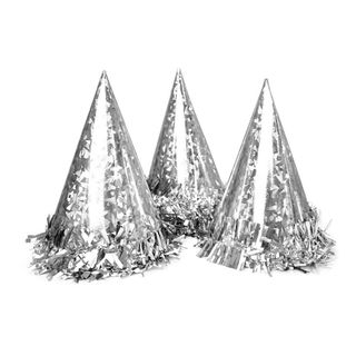 Partyhatte Silver Metallic