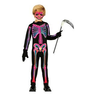 Skelet Neon Børnekostume