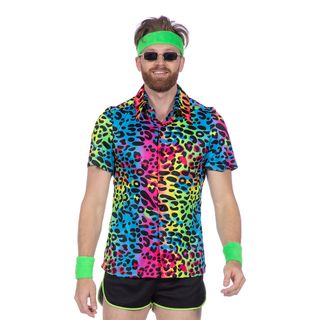 Skjorte Leopard Neon Herre