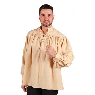 Piratskjorte Beige Deluxe