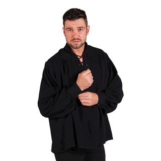 Piratskjorte Sort Deluxe
