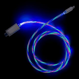 Hurtigopladningskabel med LED USB-C