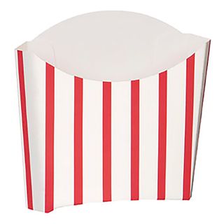 Snacksbæger Røde/Hvide Striber