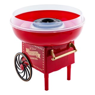 Candyflossmaskine Mini med Vogn Rød