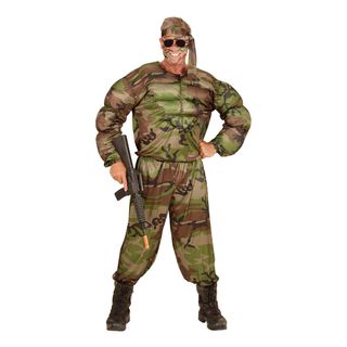 Soldat med Muskler Kostume