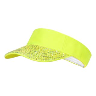 Solskærm med Strass Neongul