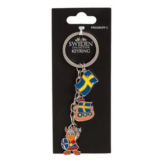 Souvenir Nøglering Sweden Viking/Flag