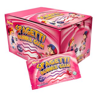Spaghetti Bubble Gum Blueberry & Raspberry Økonomipakke