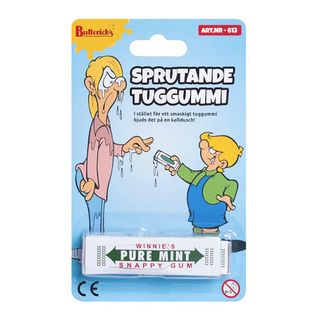 Butterick's Sprøjtende Tyggegummi Skæmtartikel