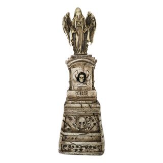 Statue med Animeret Dødningehoved Prop