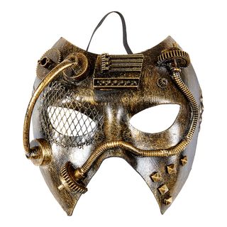 Steampunk Sort/Guld Halvmaske