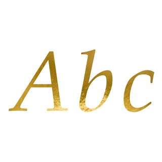 Stickers Bogstaver Guld Metallic