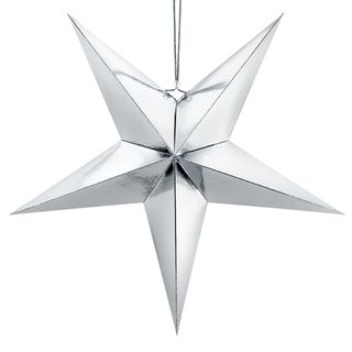 Stjerne i Pap Sølv Metallic