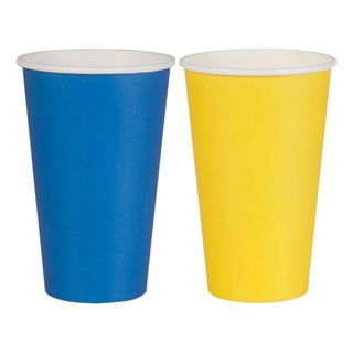 Store Papkrus Blå/Gul