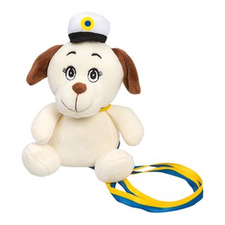 Studenterbamse Mini Hund Hvid/Brun