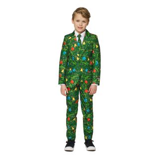 Suitmeister Boys Christmas Green Tree Light Up Jakkesæt