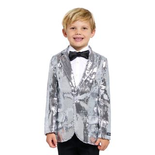 Suitmeister Boys Paljettkavaj Silver