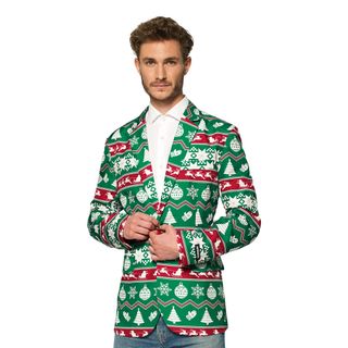 Suitmeister Christmas Green Nordic Dressjakke