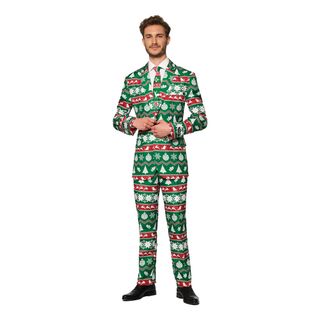 Suitmeister Christmas Green Nordic Jakkesæt