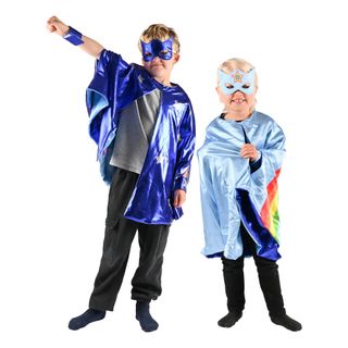 Superhelt Vendbar Regnbue/Blå Utkledningssett for Barn