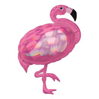 Folieballon Holografisk Flamingo SuperShape