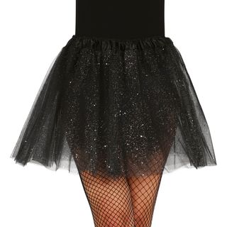 Sort Tylnederdel med Glitter