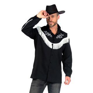 Sort Western Skjorte Herre Deluxe