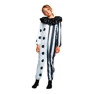 Sort/Hvid Klovn Børnekostume
