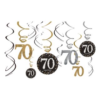 Swirls 70 Sølv/Guld Glitter