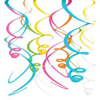 Swirls flerfarvet hængende dekoration
